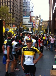 In my Attitude jersey in Martin Place - waiting for the start of ST 2014!