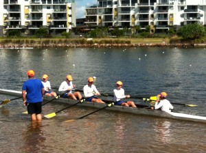 Aidan and his crew at Head of the River