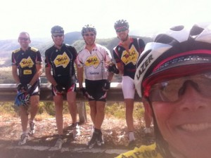 Pete, David, Paul and Daren on O'Reilly's - tough ride on Sunday!!
