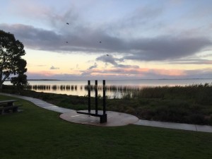 Lake Albert in Meningie at sunrise.