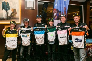 The jersey recipients on the first night of Tour.