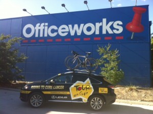 I am really fortunate that my employer, Officeworks, is supporting me in completing this journey, while also supporting this charitable organisation.