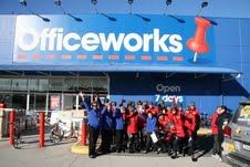 Officeworks Albury welcome Tour de Cure!