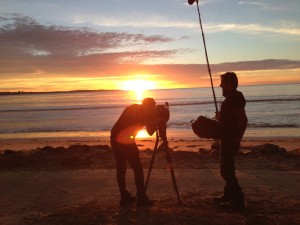 Filming Sunrise at Victor Harbour - with the Sunrise crew!