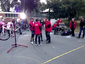 Action at the filming of Ch7.Sunrise in Bendigo
