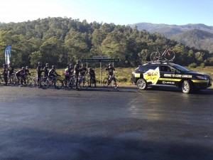 Peleton about to roll after Morning break.