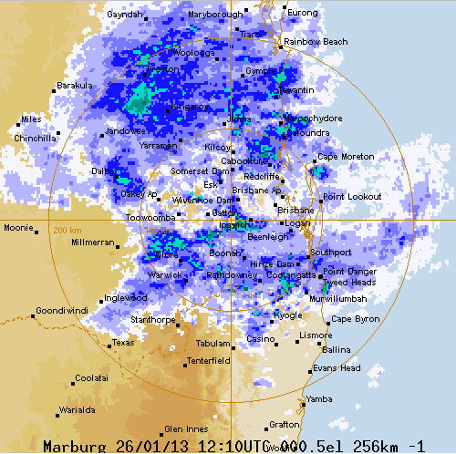 256 km Brisbane  Marburg  Radar Loop